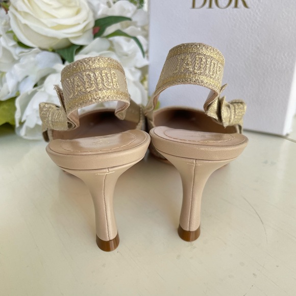 ❌SOLD OUT❌Christian Dior Striped Slingback Size 39.5 - Picture 3 of 7